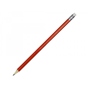 Шестигранный карандаш с ластиком Presto, красный - купить оптом