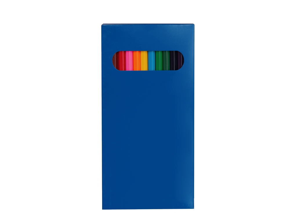 Набор из 12 цветных карандашей Hakuna Matata, синий, упаковка- синий, карандаши- разноцветный - купить оптом
