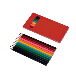 Набор из 12 цветных карандашей Hakuna Matata, красный, упаковка- красный, карандаши- разноцветный - купить оптом