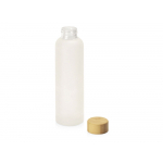 Стеклянная бутылка с бамбуковой крышкой Foggy, 600мл, белый, фото 1