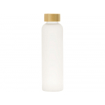 Стеклянная бутылка с бамбуковой крышкой Foggy, 600мл, белый, фото 2