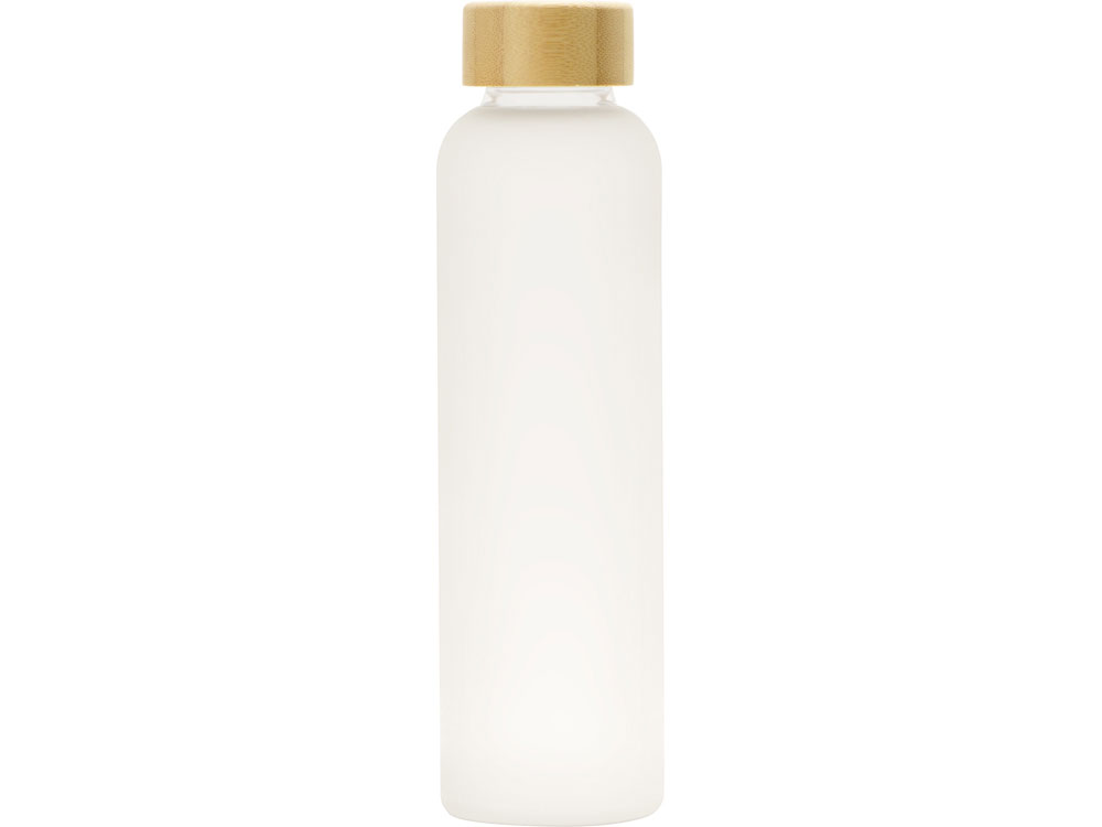 Стеклянная бутылка с бамбуковой крышкой Foggy, 600мл, белый - купить оптом