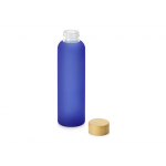 Стеклянная бутылка с бамбуковой крышкой Foggy, 600мл, синий, фото 1