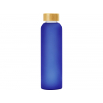 Стеклянная бутылка с бамбуковой крышкой Foggy, 600мл, синий, фото 2