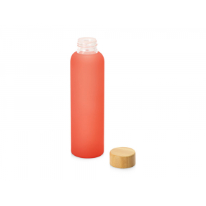 Стеклянная бутылка с бамбуковой крышкой Foggy, 600мл, красный - купить оптом