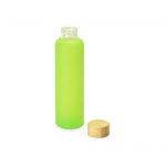 Стеклянная бутылка с бамбуковой крышкой Foggy, 600мл, зеленое яблоко, фото 1