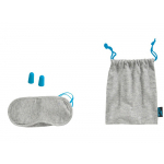 Набор для путешествия Miami  (Jersey): подушка, повязка для глаз, беруши, серый меланж, фото 1