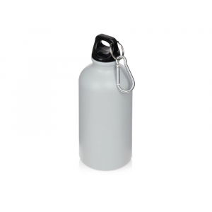 Матовая спортивная бутылка Hip S с карабином и объемом 400 мл, серый - купить оптом