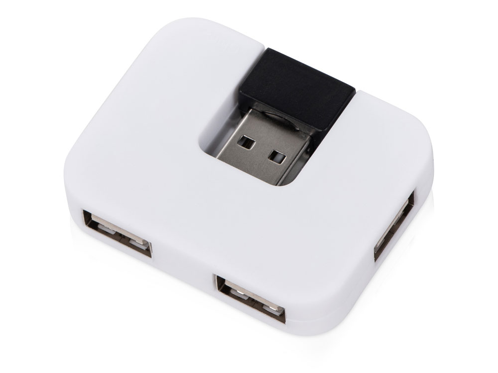 USB Hub Gaia на 4 порта, белый - купить оптом