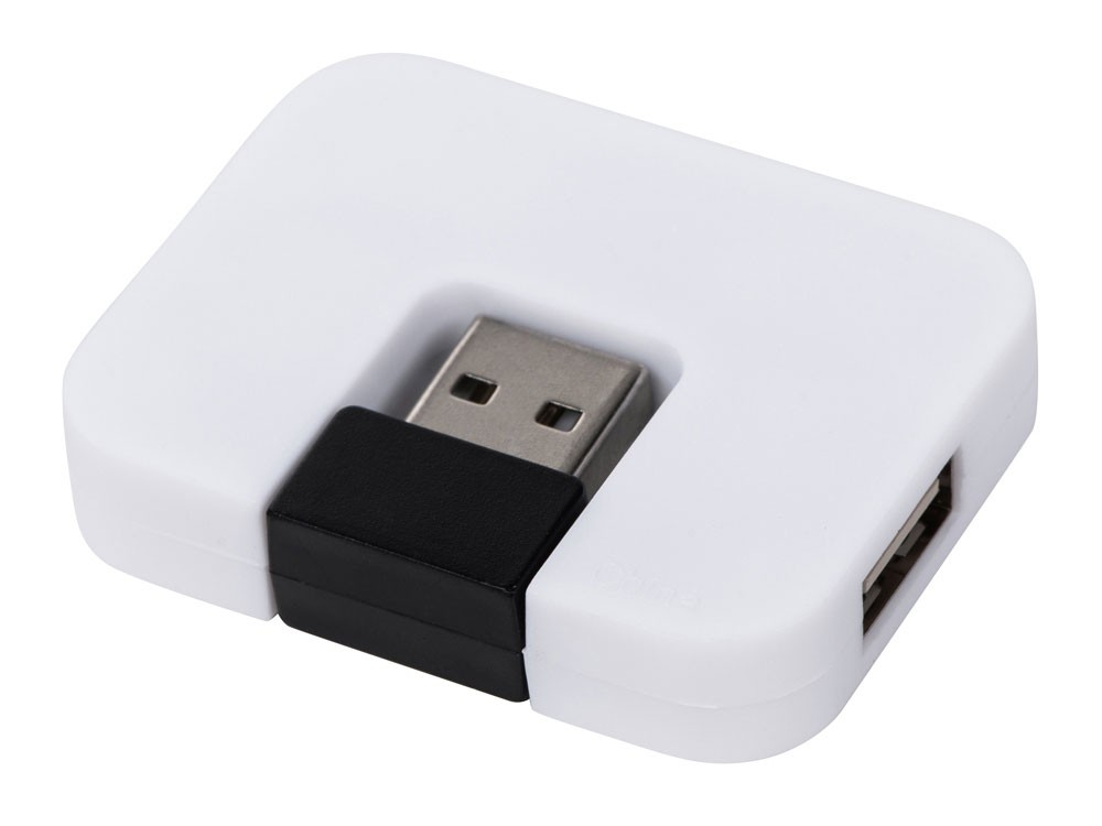 USB Hub Gaia на 4 порта, белый - купить оптом