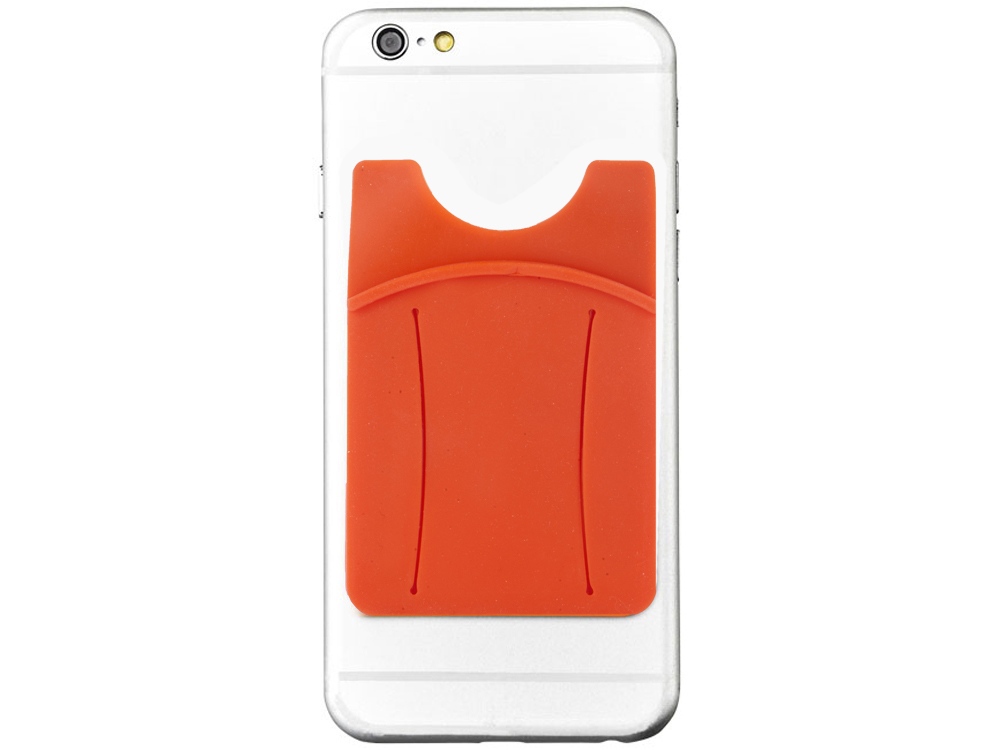Картхолдер для телефона с держателем Trighold, оранжевый - купить оптом