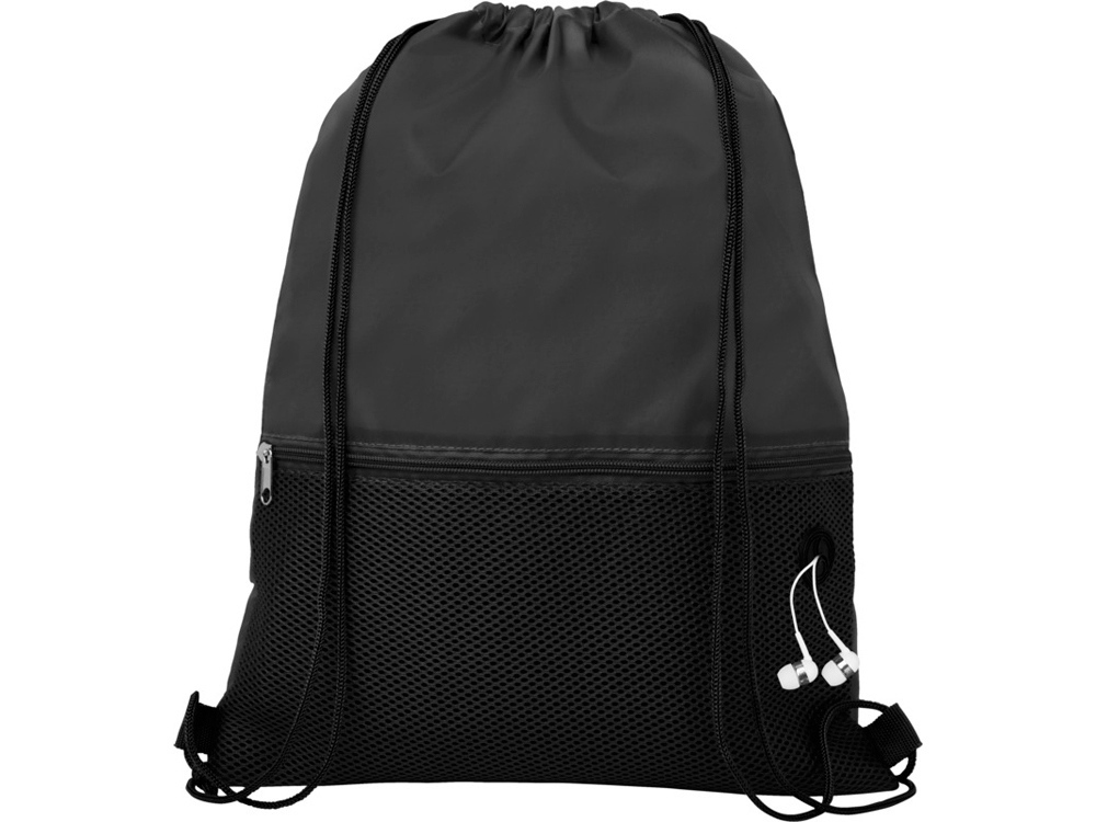 Сетчатый рюкзак со шнурком Oriole, черный - купить оптом