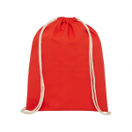 Рюкзак со шнурком Tenes из хлопка плотностью 140 г/м2, красный, фото 1