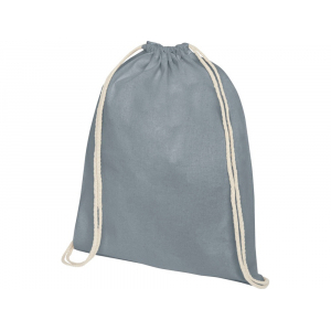 Рюкзак со шнурком Tenes из хлопка плотностью 140 г/м2, серый - купить оптом