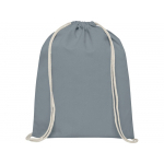 Рюкзак со шнурком Tenes из хлопка плотностью 140 г/м2, серый, фото 1