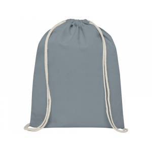 Рюкзак со шнурком Tenes из хлопка плотностью 140 г/м2, серый - купить оптом