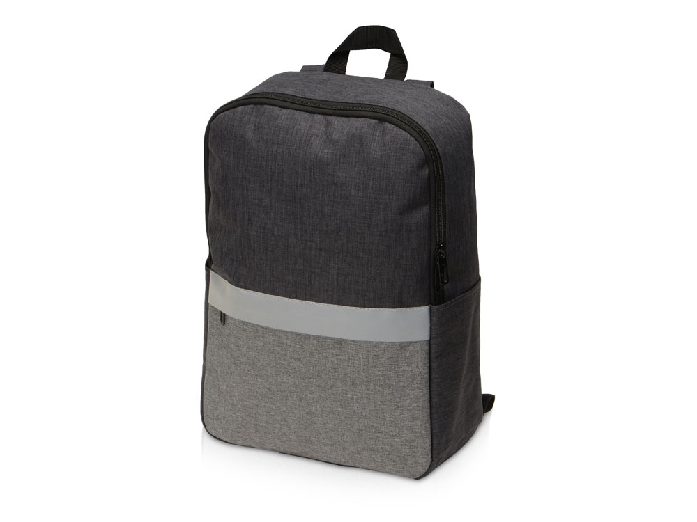 Рюкзак Merit со светоотражающей полосой и отделением для ноутбука 15.6'', темно-серый/серый (Р) - купить оптом