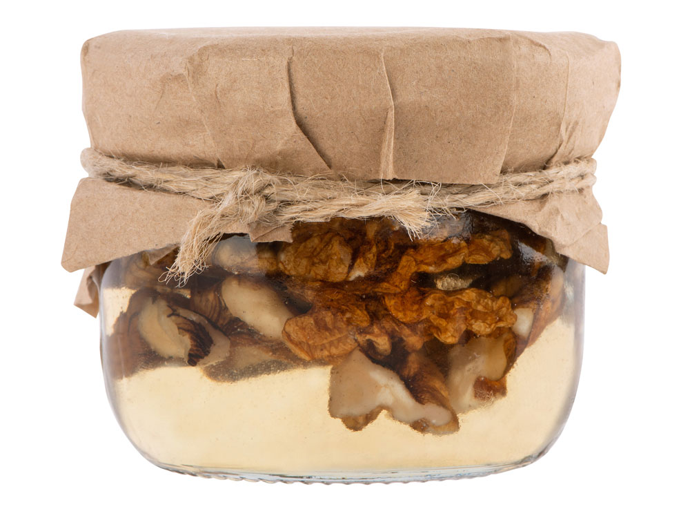 Сувенирный набор Мед с грецким орехом 120 гр - купить оптом