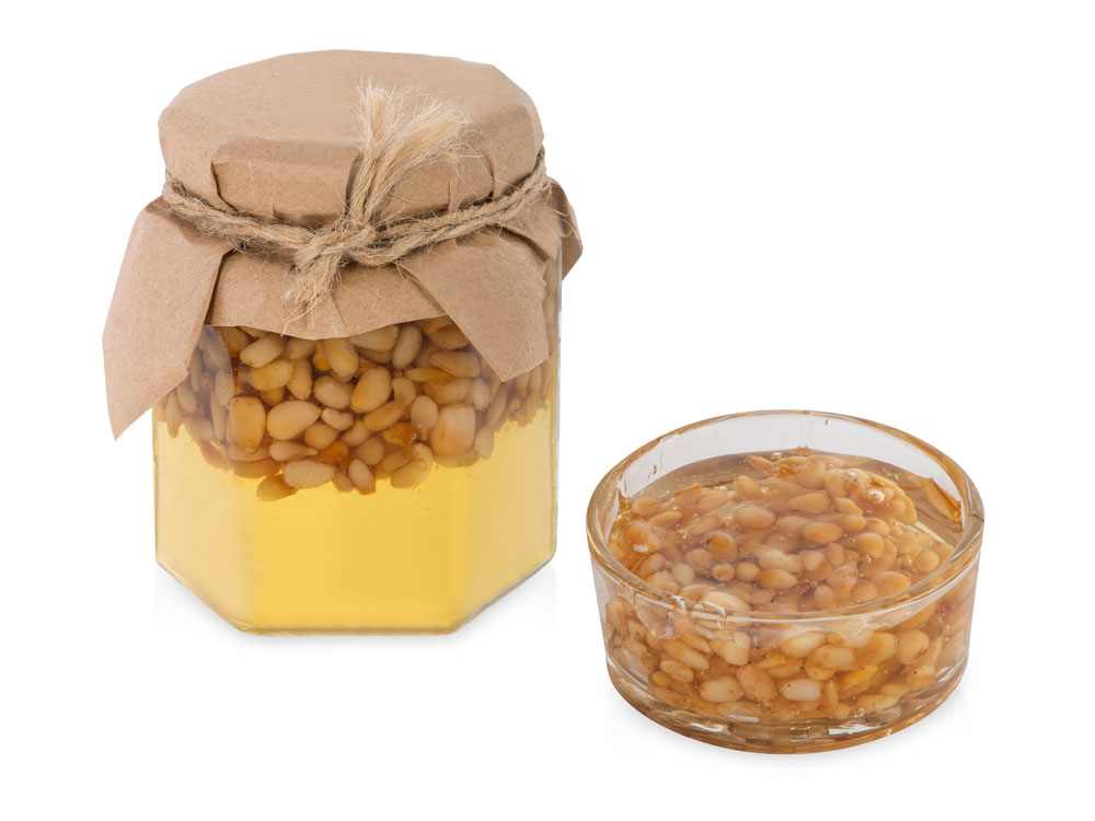 Сувенирный набор Мед с кедровыми орешками 250 гр - купить оптом