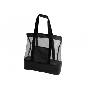 Пляжная сумка с изотермическим отделением Coolmesh, черный - купить оптом