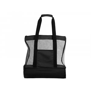 Пляжная сумка с изотермическим отделением Coolmesh, черный - купить оптом