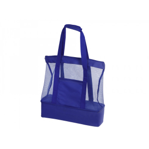 Пляжная сумка с изотемрическим отделением Coolmesh, синий - купить оптом