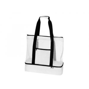 Пляжная сумка с изотермическим отделением Coolmesh, белый - купить оптом