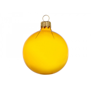 Стеклянный шар желтый полупрозрачный, заготовка шара 6 см, цвет 21 - купить оптом