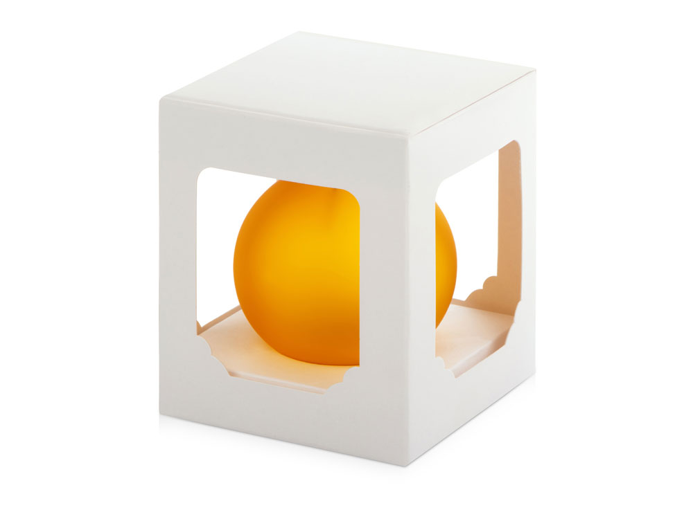 Стеклянный шар желтый матовый, заготовка шара 6 см, цвет 23 - купить оптом