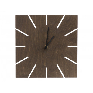 Часы деревянные Olafur квадратные, 28 см, шоколадный - купить оптом