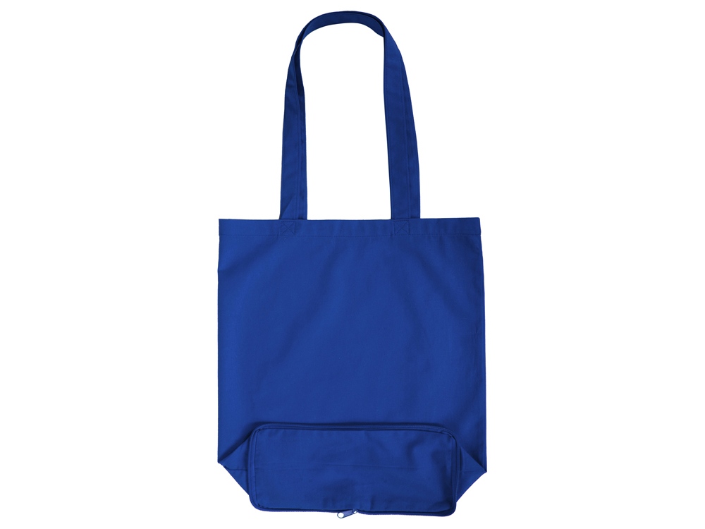 Складывающаяся сумка Skit из хлопка на молнии, синий - купить оптом