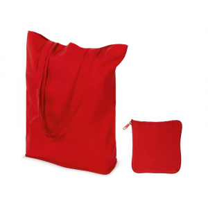 Складывающаяся сумка Skit из хлопка на молнии, красный - купить оптом