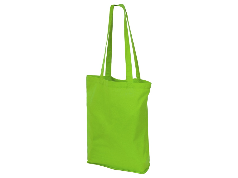 Складывающаяся сумка Skit из хлопка на молнии, зеленое яблоко - купить оптом