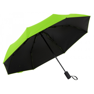 Зонт-автомат Dual с двухцветным куполом, зеленое яблоко/черный - купить оптом