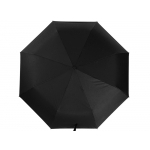 Зонт-автомат Lumet с куполом из переработанного пластика, черный, фото 3