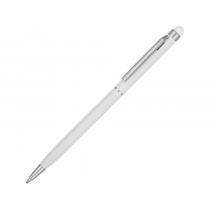 Ручка-стилус шариковая Jucy Soft с покрытием soft touch, белый (Р) - купить оптом