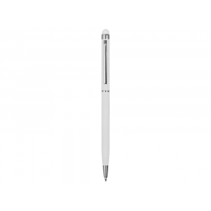 Ручка-стилус шариковая Jucy Soft с покрытием soft touch, белый (Р) - купить оптом