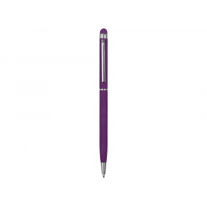 Ручка-стилус шариковая Jucy Soft с покрытием soft touch, фиолетовый (Р) - купить оптом