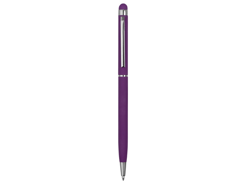 Ручка-стилус шариковая Jucy Soft с покрытием soft touch, фиолетовый (Р) - купить оптом