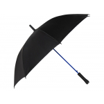 Зонт-трость 1084 Colorline с цветными спицами и куполом из переработанного пластика, черный/синий, фото 1