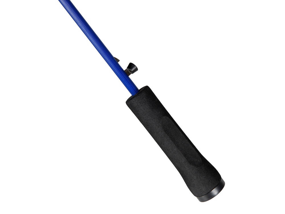 Зонт-трость 1084 Colorline с цветными спицами и куполом из переработанного пластика, черный/синий - купить оптом