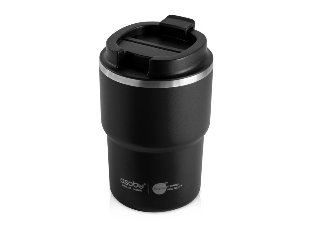 Вакуумная термокружка с внутренним керамическим покрытием Coffee Express, 360 мл, черный - купить оптом