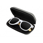 Солнцезащитные очки Rockwood с бамбуковыми дужками в сером футляре, белый, фото 3
