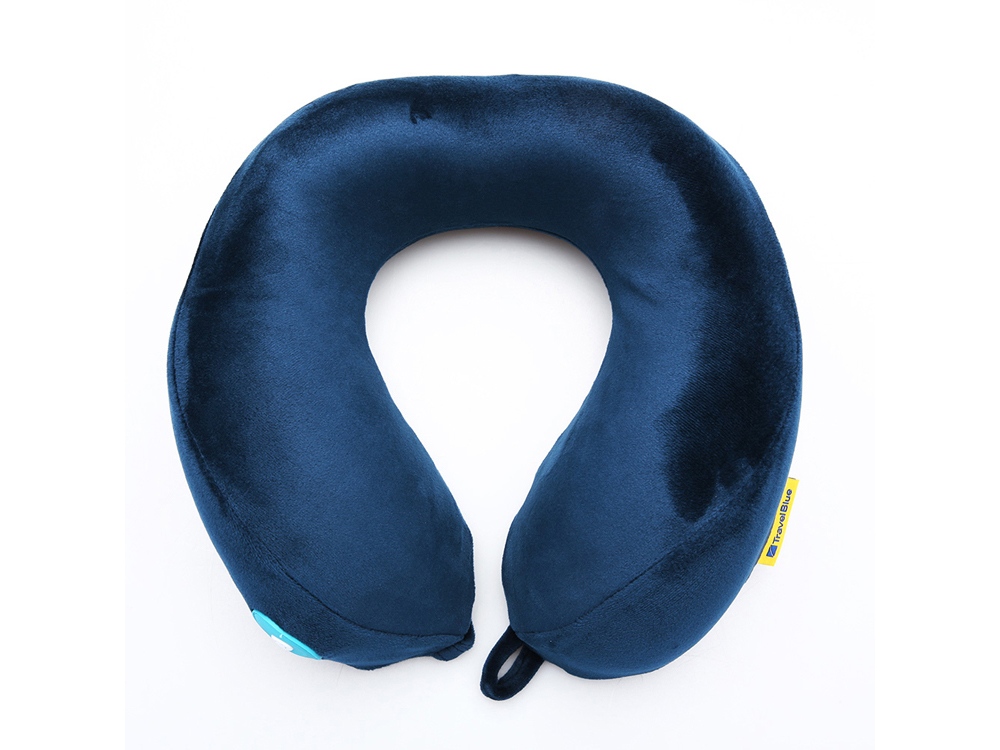 Подушка для путешествий со встроенным массажером Massage Tranquility Pillow, синий - купить оптом
