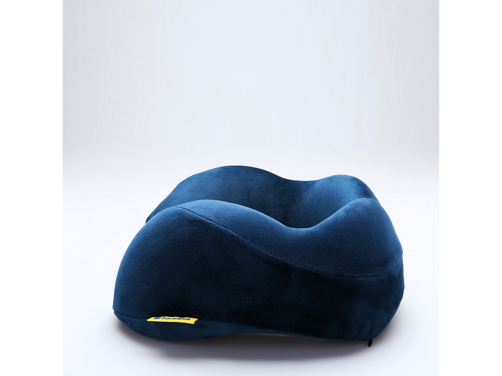 Подушка для путешествий со встроенным массажером Massage Tranquility Pillow, синий - купить оптом