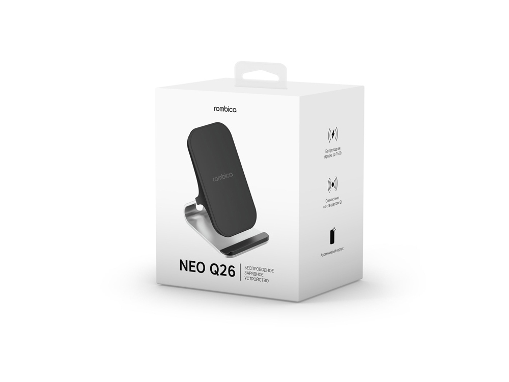 Беспроводное зарядное устройство NEO Q26 Quick, 15 Вт, черный - купить оптом