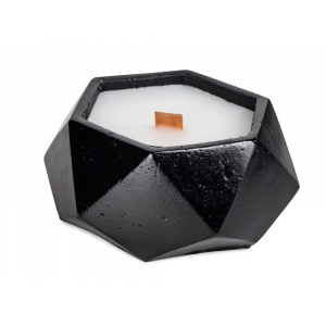 Свеча в декоративном стакане Geometry, черный - купить оптом