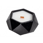 Свеча в декоративном стакане Geometry, черный, фото 1