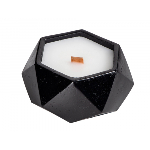 Свеча в декоративном стакане Geometry, черный - купить оптом