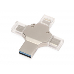 USB-флешка 3.0 на 32 Гб 4-в-1 Ultra в пакетике, серебристый, фото 3